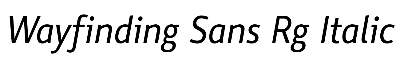 Wayfinding Sans Rg Italic